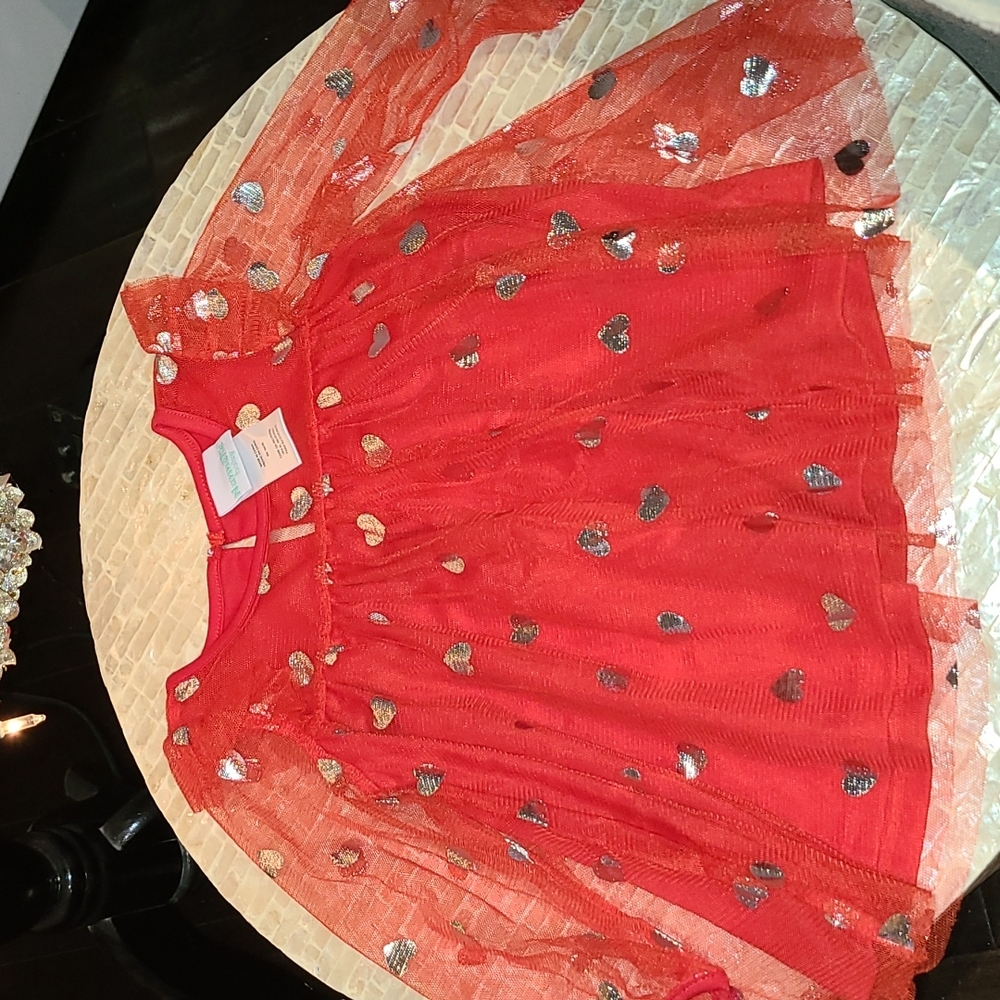 Red and silver blouse